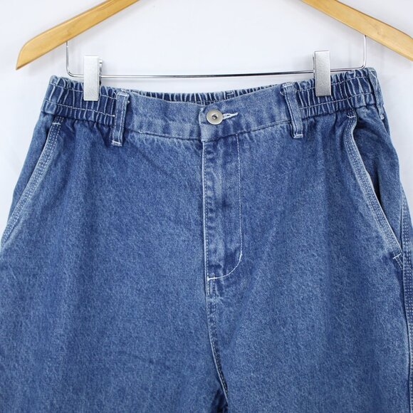 WKND Men's Blue Jean Baggy Wide Legs Jeans Size Medium Skaters Y2K SK8R Grunge - Picture 4 of 9